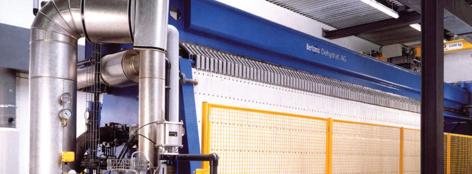 Drying filter press